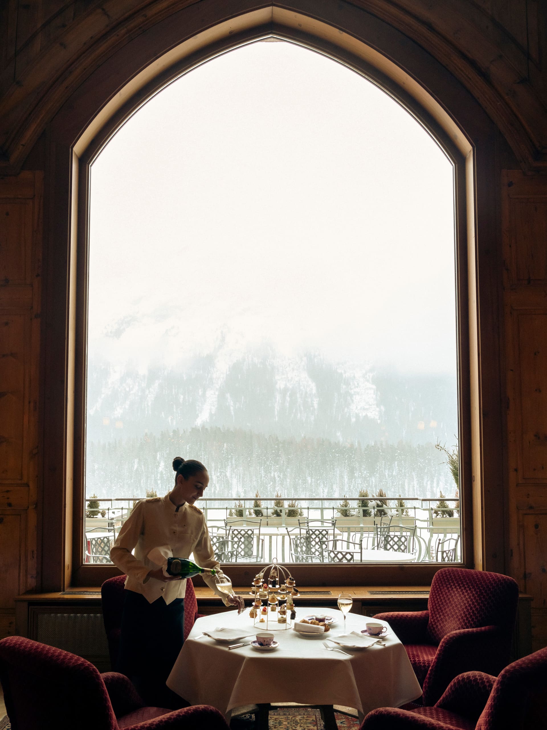 Restaurant service at Badrutt's Palace